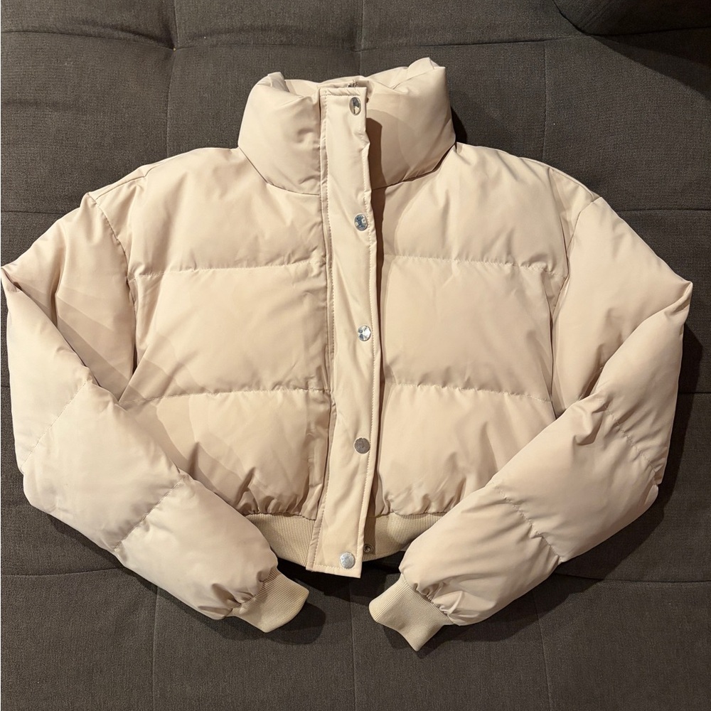 Princess Polly Beige Puffer Jacket